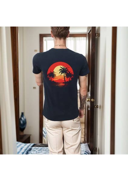 Island T-Shirt %100 Pamuklu Siyah Penye Basic Erkek Tişört fırsatları