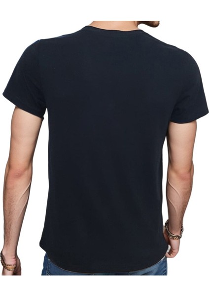 Elip Guitar T-Shirt %100 Pamuklu Siyah Penye Basic Erkek Tişört fiyatları