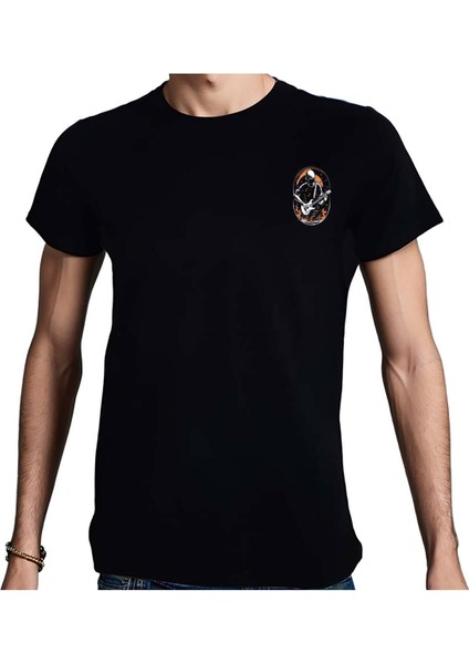 Elip Guitar T-Shirt %100 Pamuklu Siyah Penye Basic Erkek Tişört