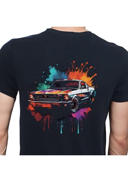 Splash Car T-Shirt Pamuklu Siyah Penye Basic Erkek Tişört modelleri
