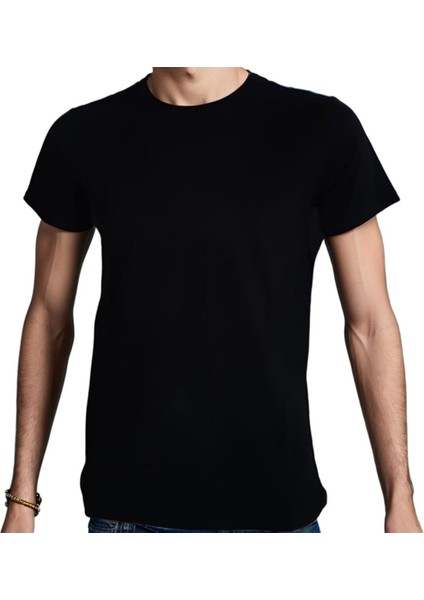 Forest T-Shirt Pamuklu Siyah Penye Basic Erkek Tişört fiyatları