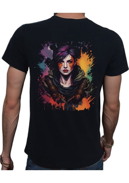 Warior T-Shirt %100 Pamuklu Siyah Penye Basic Erkek Tişört