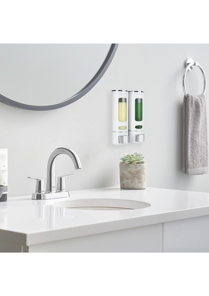 2 Adet 400 ml Duş Sabunluk Duvara Monte Şampuan ve Saç Kremi Dağıtıcı El Yıkama Sıvı Dağıtıcı