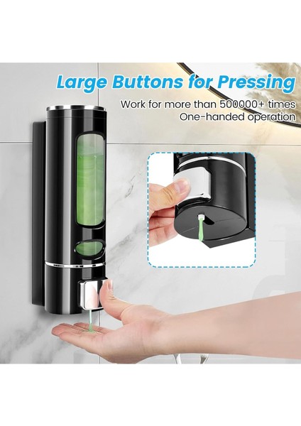 1 Adet Siyah Sıvı Sabunluk Plastik 400 ml Duş Jeli Şampuan Şişesi Oteller, Hastane, Banyo, Mutfak modelleri