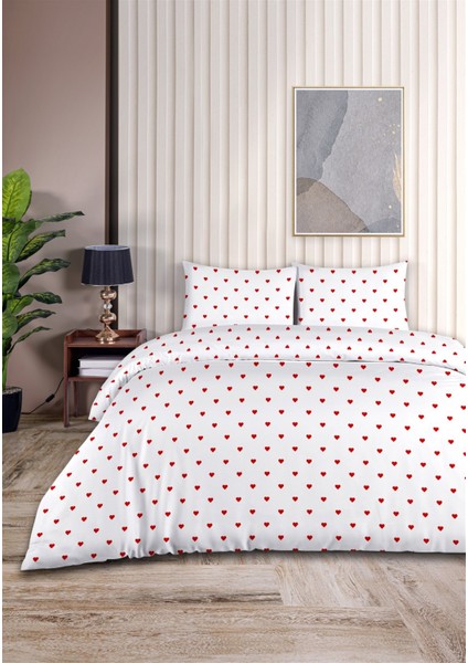 Akfil Lovely Çift Kişilik Nevresim Takımı 200 x 220 cm Kırmızı