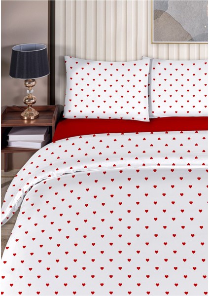 Akfil Lovely Çift Kişilik Nevresim Takımı 200 x 220 cm Kırmızı