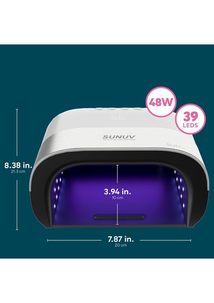 Sun3 Manikür Tırnak Kurutucu Uv LED Lamba Beyaz 48W indirimleri