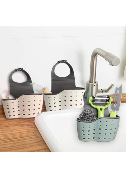1 Adet, Asılabilir Sepet, Lavabo Sünger Rafı, Lavabo Düzenleyici, Silikon Saklama Kutusu, Asılabilir indirimleri