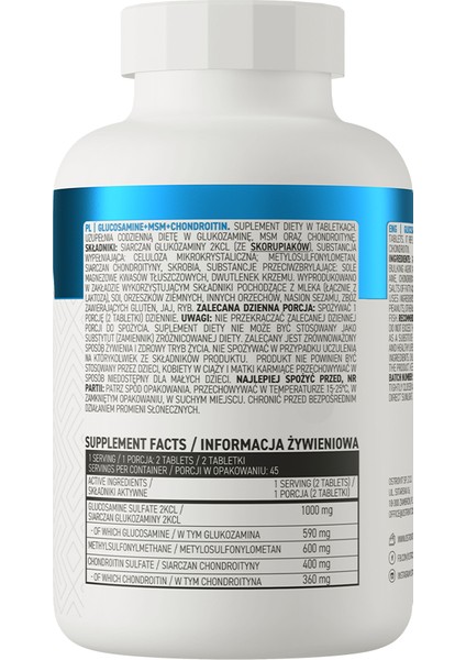 Glukozamin - Msm Chondroitin 90 Tablets