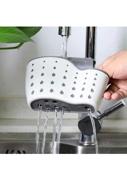 1 Adet Modern Plastik Asılabilir Lavabo Depolama Rafı, Ayarlanabilir Çıtçıtlı Mutfak Rafı fiyatları