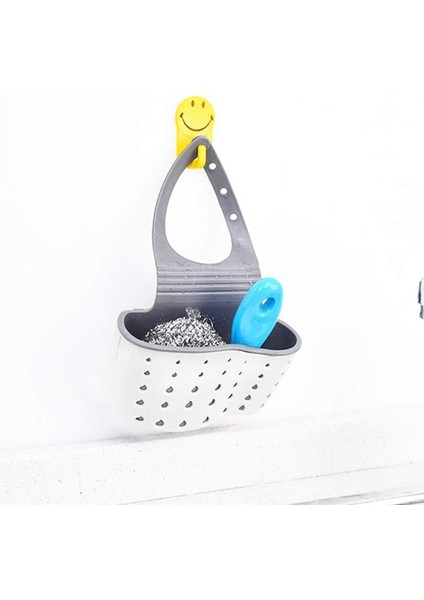 1 Adet Modern Plastik Asılabilir Lavabo Depolama Rafı, Ayarlanabilir Çıtçıtlı Mutfak Rafı indirimleri
