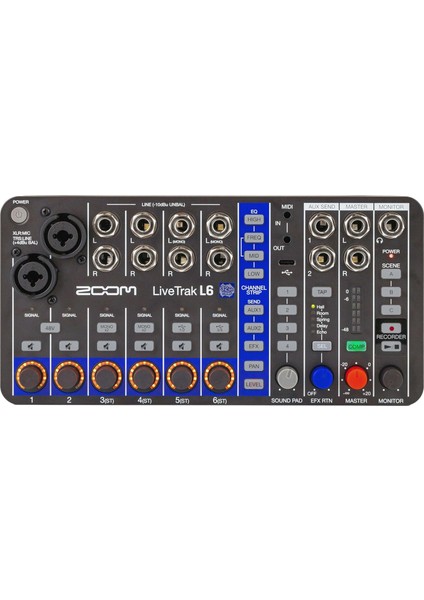 Zoom Livetrak L6 10-Kanal Compact Dijital Mikser
