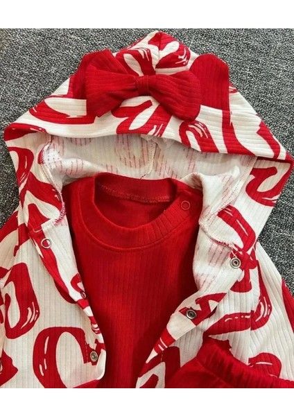Kız Bebek Kalpli %100 Pamuk Bebek Takımı Bebek Hediyesi Yenidoğan 0-3 Aylık BBK2988 fiyatları