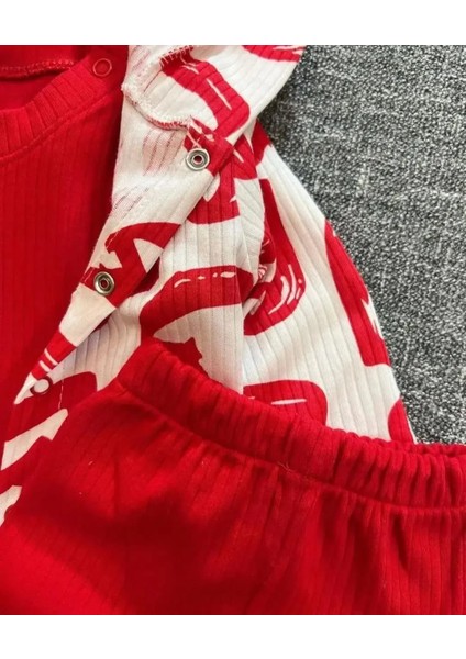 Kız Bebek Kalpli %100 Pamuk Bebek Takımı Bebek Hediyesi Yenidoğan 0-3 Aylık BBK2988 fırsatları