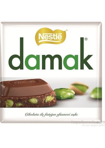 Damak Antep Fıstıklı Sütlü Çikolata 60 gr 6'lı