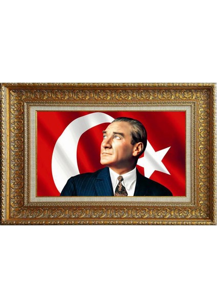 Özel Altın Seri Atatürk Paspartulu Tablo RH166