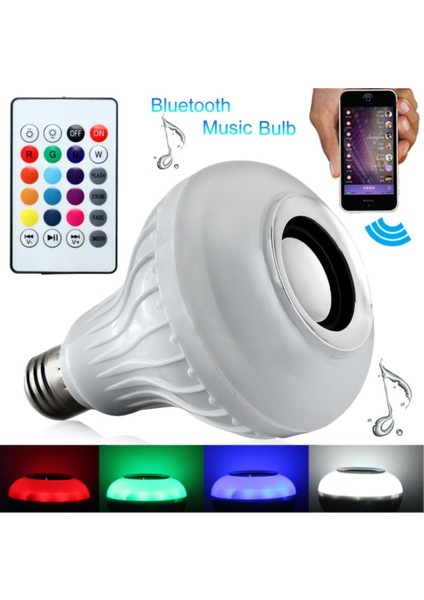 Bluetooth Hoparlör Akıllı LED Ampul Lamba (4767)
