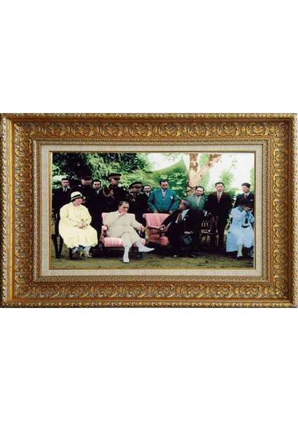 Özel Altın Seri Atatürk Paspartulu Tablo RH97