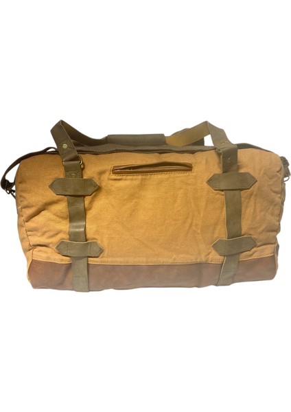 Old Cotton Vintage Siyah Baskılı Seyahat Gezi Çantası Travel M Bag Gabardin 30 cm x 57 cm