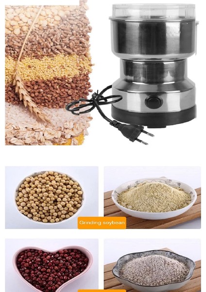 4 Bıçaklı Elektrikli Öğütücü Blender Kahve Fındık Baharat Tahıl Biber Değirmeni