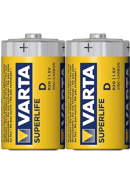 Varta Superlıfe Çinko Büyük Boy D Pil 24LÜ Paket (4767)