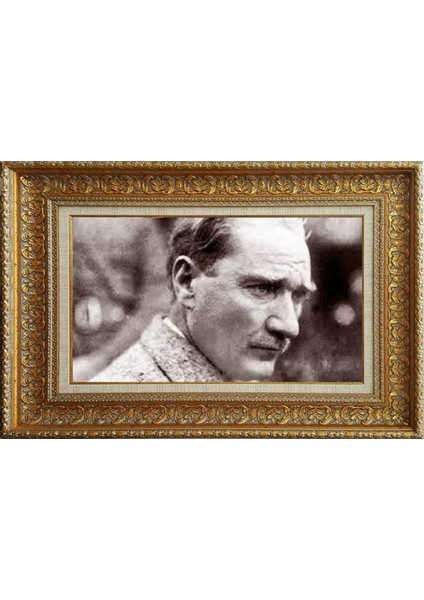 Özel Altın Seri Atatürk Paspartulu Tablo RH110