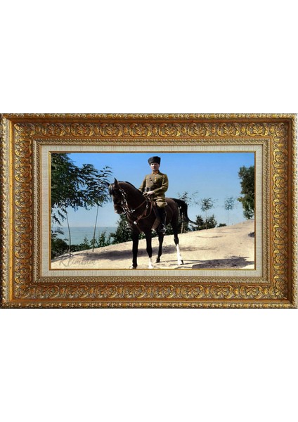 Özel Altın Seri Atatürk Paspartulu Tablo RH240