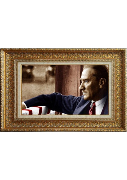 Özel Altın Seri Atatürk Paspartulu Tablo RH223