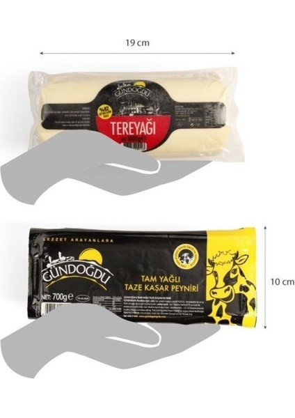 Taze Kaşar Peyniri 700GR + Silindir Tereyağı 1000GR Paketi
