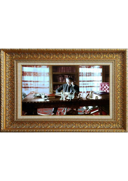 Özel Altın Seri Atatürk Paspartulu Tablo RH224