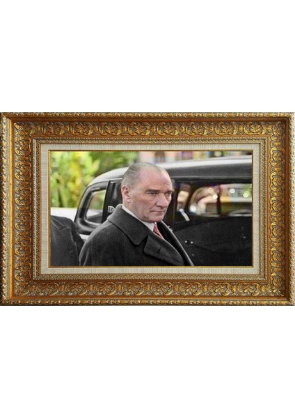 Özel Altın Seri Atatürk Paspartulu Tablo RH68