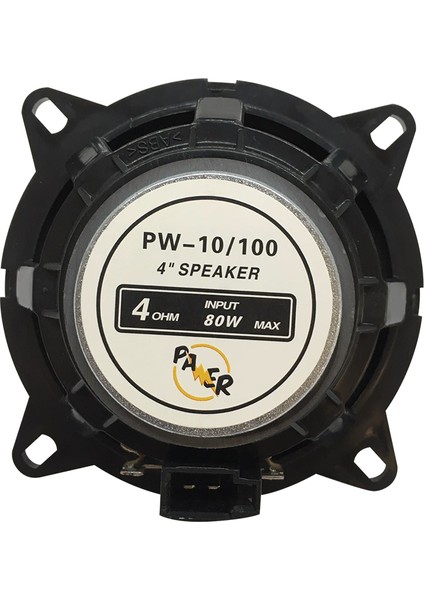 4 Ohm 80 Watt 10 cm Tekli (Oto Hop) (4767)