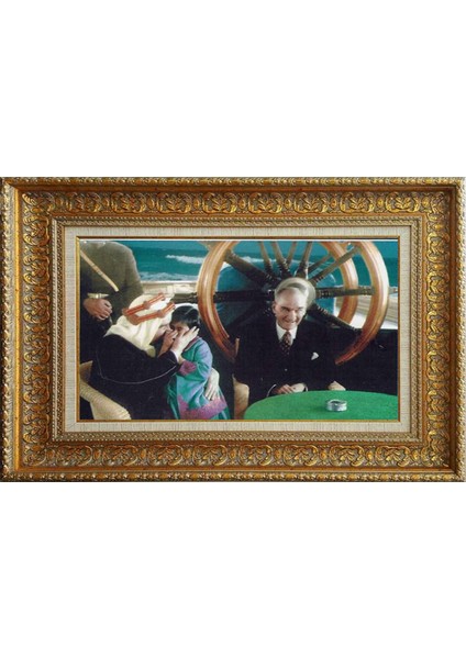 Özel Altın Seri Atatürk Paspartulu Tablo RH236