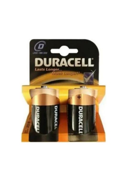 Duracell LR20 D Büyük Pil 2li Kart (4767)
