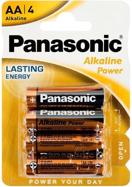 Panasonic LR06 Alkalin 1.5 Volt Power Aa 4lü Kalem Pil (4767)