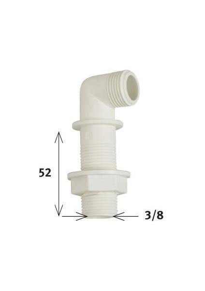 Klozet Temiz Su Giriş Dirseği 5,2 cm 3/8