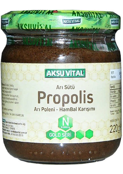 Arı Sütü Propolis Polen Bal Karışımı 220 gr