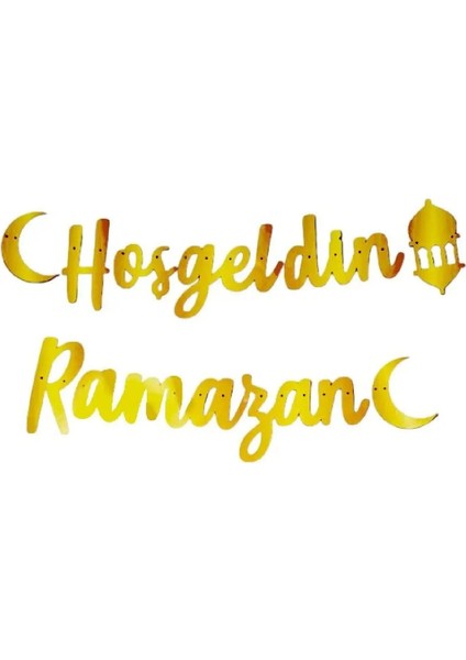 Hoşgeldin Ramazan Baskılı Arkafonlu Ramazan Seti