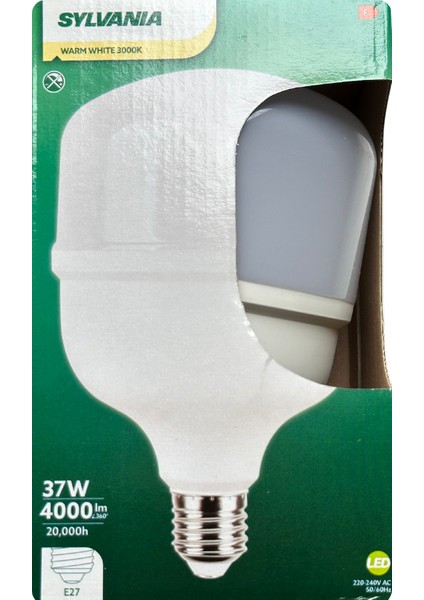 (2 Adet) 37W 3000K (Sarı Işık) E27 Duylu (Kalın Duy) Torch LED Ampul