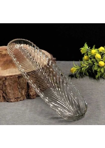 Sunumluk & Cerezlik & Ikramlık 28 cm Cam Uzun Kase (1 Adet)