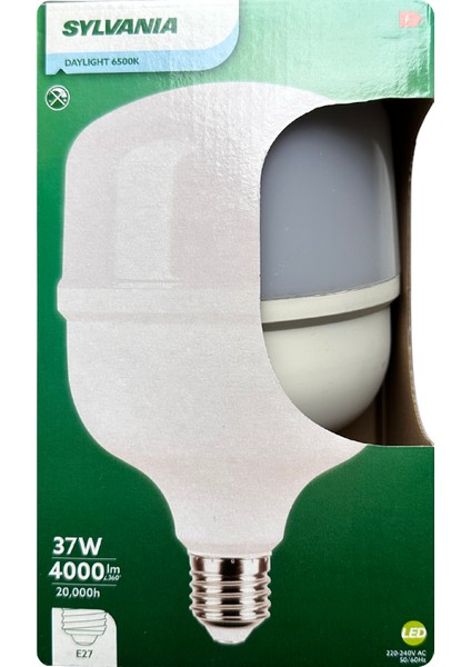37W 6500K (Beyaz Işık) E27 Duylu (Kalın Duy) Torch LED Ampul