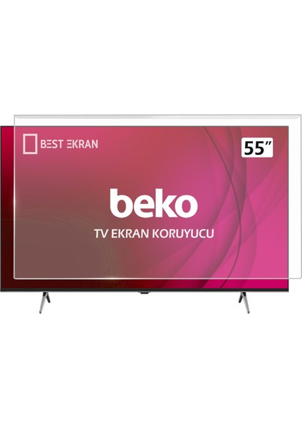 Beko B55E795B Tv Ekran Koruyucu - Beko 55" Inç 139 cm Kırılmaz Ekran Koruyucu B55 E 795 B