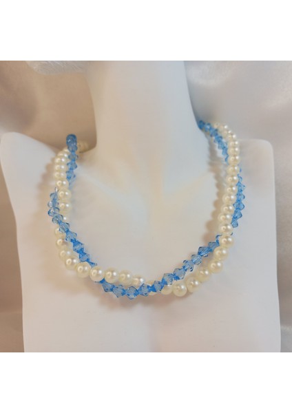 Kadın Barok İnci ve Kristal Boncuk Sarmal Kolye – Sarmal İnci Kolye - Kristal Sarmal Tasarım Kolye fiyatları