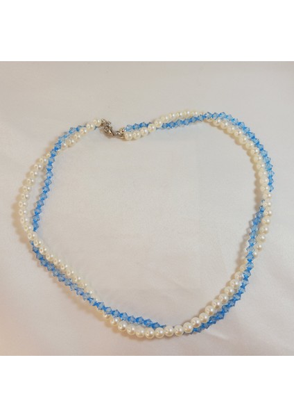 Kadın Barok İnci ve Kristal Boncuk Sarmal Kolye – Sarmal İnci Kolye - Kristal Sarmal Tasarım Kolye fırsatları