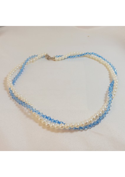 Kadın Barok İnci ve Kristal Boncuk Sarmal Kolye – Sarmal İnci Kolye - Kristal Sarmal Tasarım Kolye indirimleri