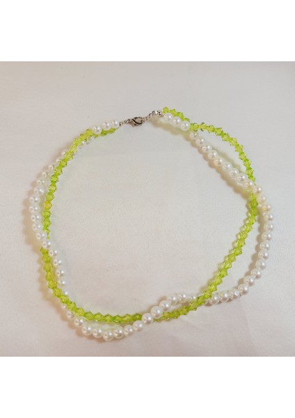 Kadın Barok İnci ve Kristal Boncuk Sarmal Kolye – Sarmal İnci Kolye - Kristal Sarmal Tasarım Kolye indirimleri