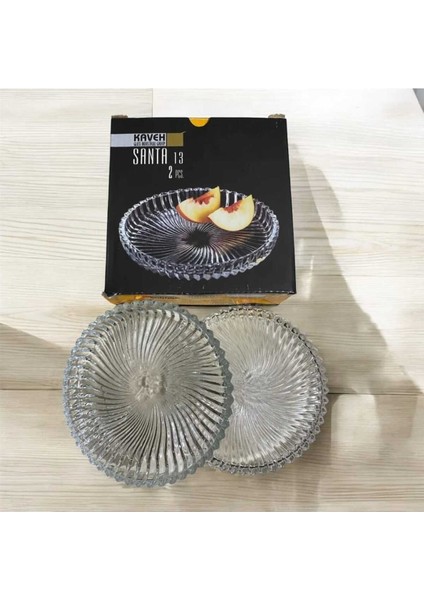 Sunumluk & Cerezlik & Ikramlık 13 cm Cam Oval Kase (2 Adet)