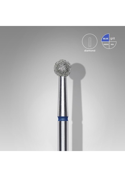 Elmas Küre Freze, Mavi, Çap 4 mm