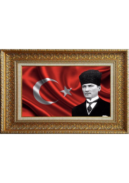 Özel Altın Seri Atatürk Paspartulu Tablo RH121