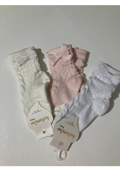 Rstm Butik Kurdele Detaylı Bebek Çorap